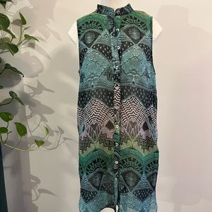 Mara Hoffman crinkle chiffon coverup